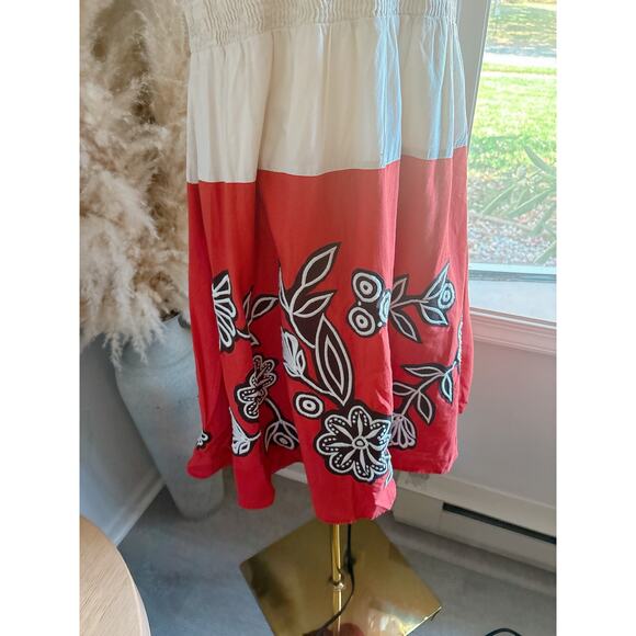 Anthropologie Lithe Luce Della Luna Embroidered Floral Dress Size 4 Retro 70s - Picture 4 of 10